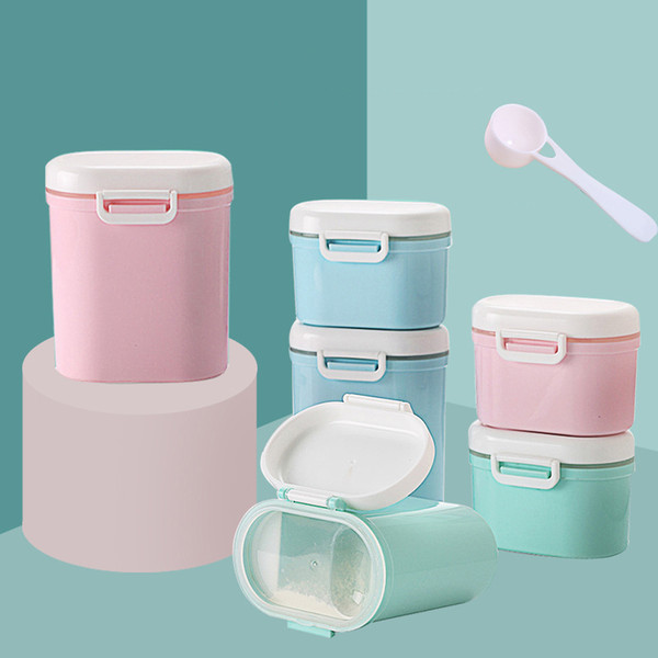 Babies Milk Powder Container Portable Formula Food Storage Dispenser Infants Sealed Box with Spoon Portable Go-out Large Storage