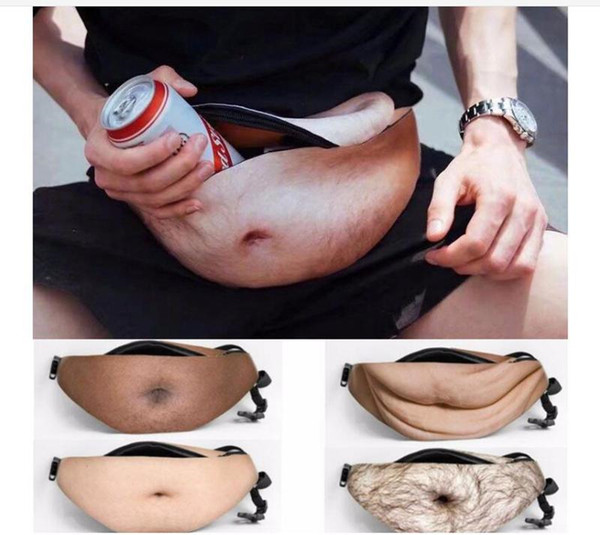 Dad Bag Dad bod Waist Bags Universal Flesh Colored Beer Fat Belly Fanny Pack Dad bag Funny Bags for iPhone Samsung Case