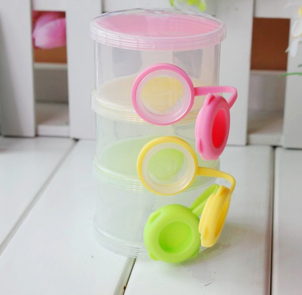 Milk powder box 3 Cells Grid portable, Baby Infant feeding Food Bottle Container Box