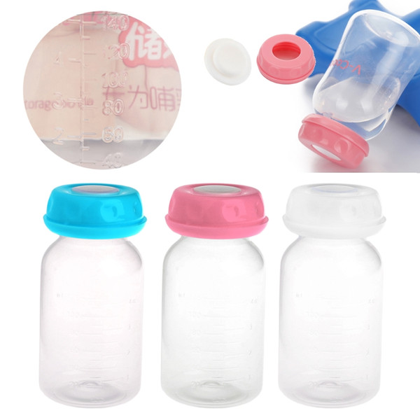 125ML Baby Breast Milk Cup Feed Bottl Storage Neck Wide Breast Milk Storage Bottle