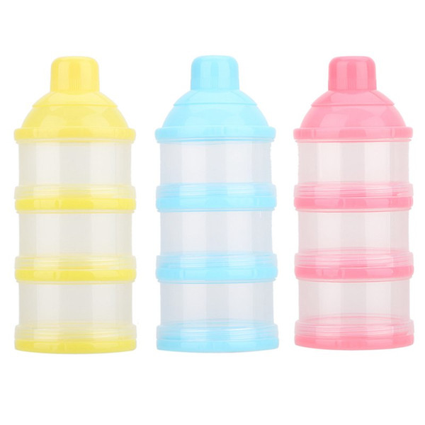 Portable Newborn Baby Milk Container Infant Baby Kids Formula Milk Powder Box Three Grid Boxes Snacks Candy Supplies Boxes