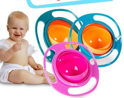 Non Spil Feeding Toddler Gyro Bowl 360 Rotating Baby Avoid Food Spilling Children Creation Bowl As Feeding Supplies