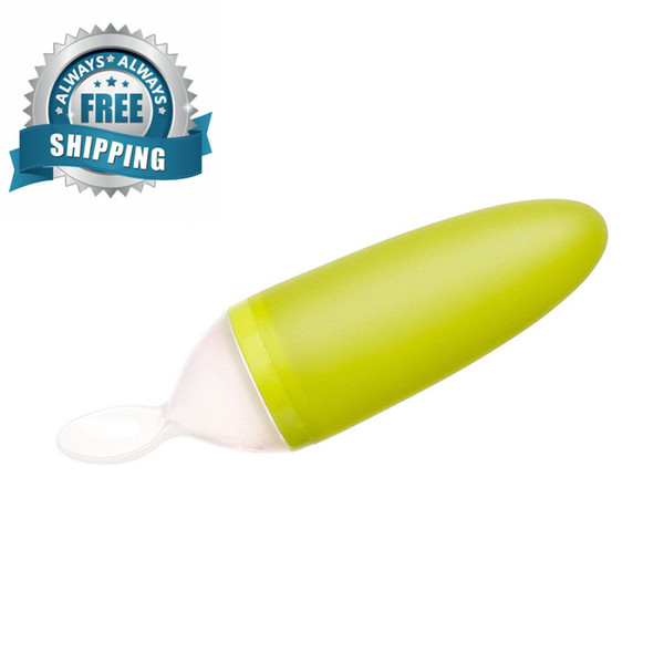 BOON Squirt Silicone Baby Food Dispensing Spoon Green 3oz 89ml Tomy Europe