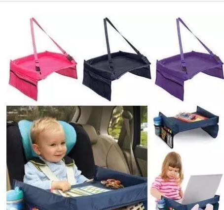 5 Colors Baby Car Safety Belt Travel Play Tray Waterproof Foldable Table Baby Car Seat Cover Pushchair Snack With Opp Package 50pcs