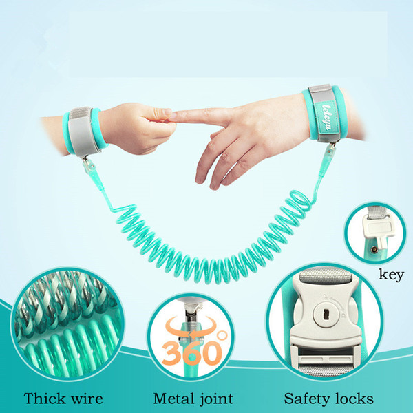 New Children's anti-lost traction rope with 360 degree rotation anti-lost safety bracelet anti-lost rope slip baby