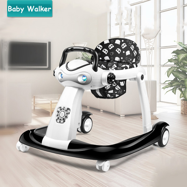 Lovely Panda Baby Walker for 6-24 Moths, Multifunctional Baby Car With Wheel & Music Box, Foldable Adjustable Baby Cart