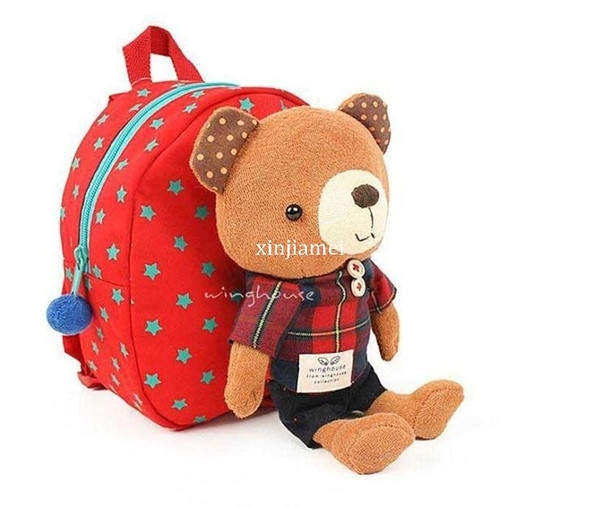 2014 New Children Bag Baby Bear Harness Strap backpack Kid's school bag toddler belt Anti lost Walking Bag Free shipping BBB021