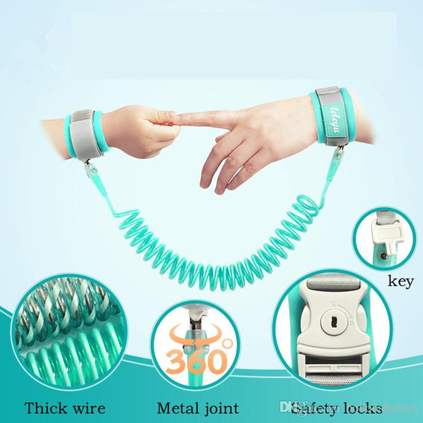 New Children's anti-lost traction rope with 360 degree rotation anti-lost safety bracelet anti-lost rope slip baby