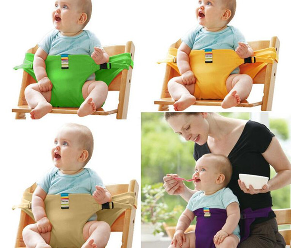 Baby Portable Seat Children Dining Chair Belt Candy colors Eat Chair Seat Belt Dining Seat Harness Baby Belt Safety KKA4048