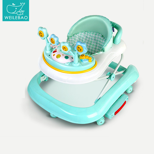 Hot Selling Folding Baby Walkers with Music and Toy Tray, Anti-rollover Baby Rocking Horse, Multi-function Baby Car