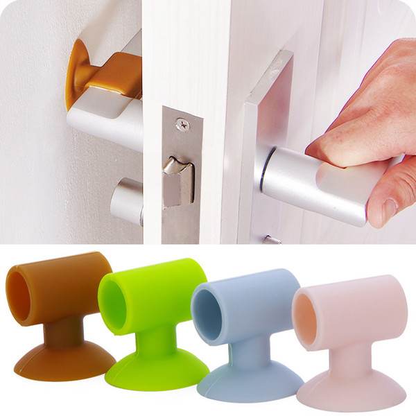 Silicone Door Handle Knob Crash Pad Wall Protectors Wall Bumper Guard Door Stopper Door Anti-shock Pad Baby safe