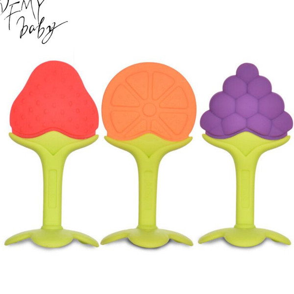 Top Silicone Baby Teether Fruit and Vegetable Shape Teether Silicone Baby Dental Care mordedor Toothbrush Training Baby Care