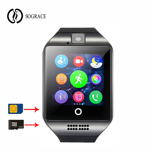 Q18 Reloj Smart Watch With Touch Screen Support Tf Sim Card Camera Watches For Android Phone Bluetooth Smartwatch Pk Y1 Dz09 J190522