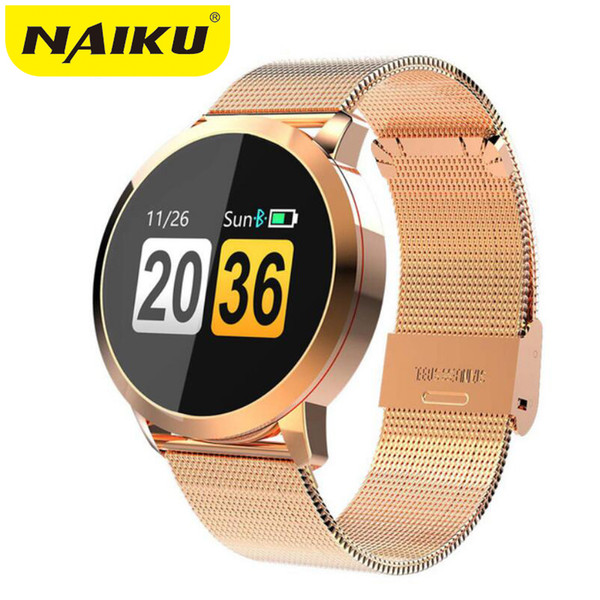 Naiku Q8 Smart Watch Oled Color Screen Men Fashion Fitness Tracker Heart Rate Blood Pressure Oxygen Smartwatch J190522