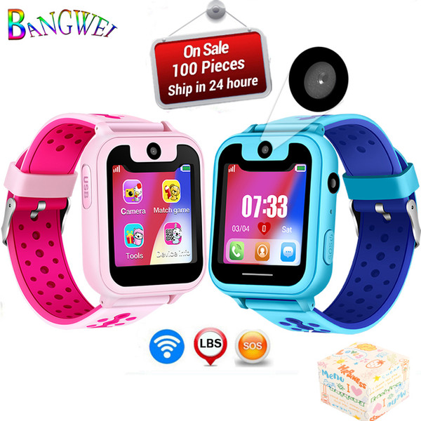 Bangwei Children Phone Watch Child Lbs Positioning Remote Monitoring Lighting Sos Emergency Phone Kid Smart Watch Voice Chat J190524