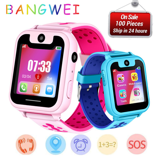 New Fashion Bangwei Brand Kids Smart Watches Led Lbs Positioning Anti-lost Multifunction Digital Dlectronic Watch Boy Girl Clock J190524