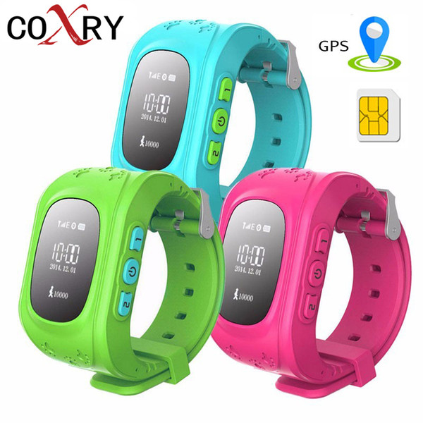 Coxry Gps Kids Watch Emergency Sos Bracelet Smart Watch Baby 2g Sim Phone Children Monitor Wristband Boys Girls Watches 2018 J190524