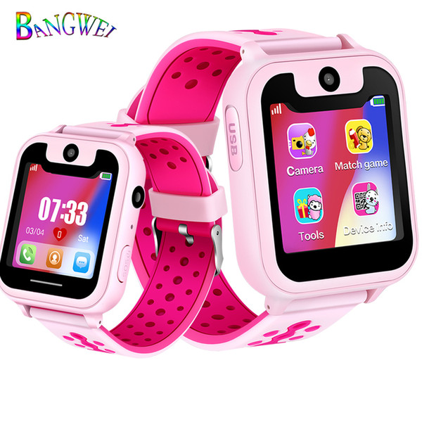 Bangwei Simple Kid Smart Watch Boys Girls Baby Watch Lbs Position Tracker Phone Answer Children Watch Support For Android Phones J190524