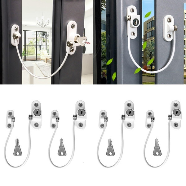 4Pcs/Set Window Locks Children Protection Lock Stainless Steel Window Limiter Baby Safety Infant Security Window Locks SH190916