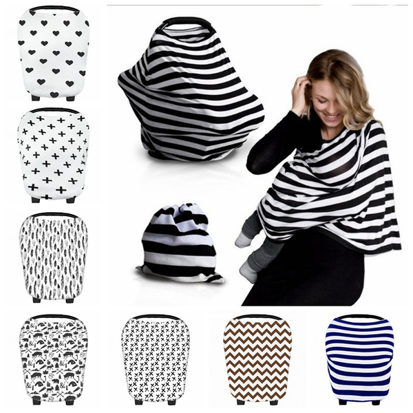 Baby ins Stroller Pram Car Seat Cover Breathable Shade Canopy Blanket Travel Bag Buggy Cover Breastfeed Nursing Covers 27style