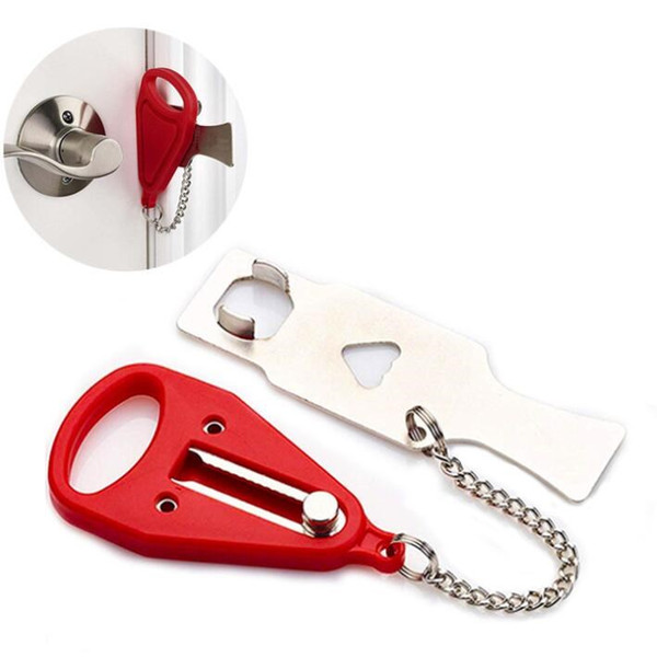 Portable Safety Lock Kid Safe Security Door Lock Hotel Portable Latches Anti-theft Locks Home Tools WY372Q