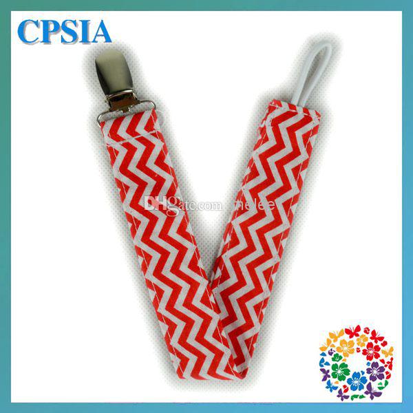 Baby Chevron Pacifier Clips Printed 100% cotton Pacifier Clips Solid color Printed Owl Anima Cartoon cotton Pacifier Clips Pick Color melee