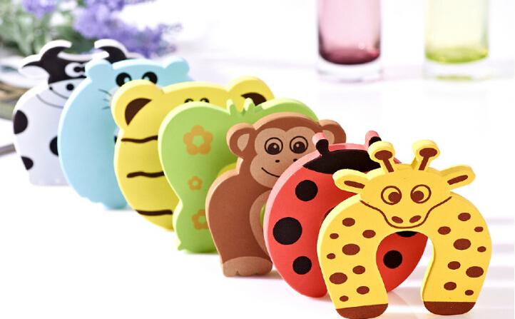 New Care Child kids Baby Animal Cartoon Jammers Stop Door stopper holder lock Safety Guard Finger 7 styles