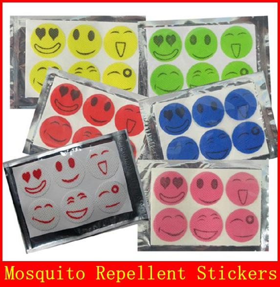 1200pcs Nature Anti Mosquito Repellent Insect Repellent Bug Patches Smiley Smile Face Patches Baby Adult Mosquito Repellent Stickers