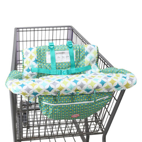 2 Colors Foldable Baby Kids Shopping Cart Cushion Kids Trolley Pad Baby Shopping Push Cart Protection Cover Chair Seat Mat