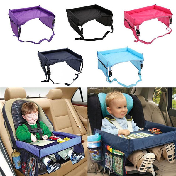 5-color baby child car seat belt travel game tray waterproof folding table baby car safety seat horse utility vehicle buggy baby car snack T