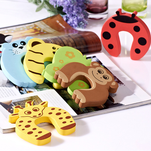 New 5x Baby Safety Finger Pinch Guard Door Stopper Baby safety products gate card Animal model