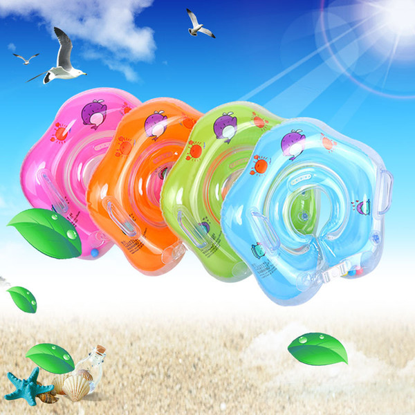 Baby Neck Ring Scalable Swmming Laps Swim Boat Cartoon Swimming Supplies Childrens Inflatable Seat Pvc Handle Swimwear