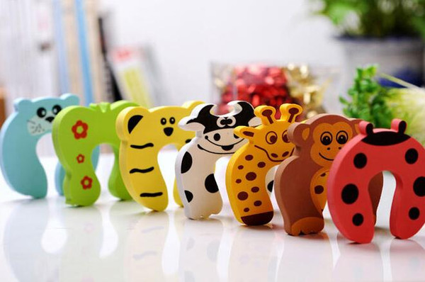 New Care Child kids Baby Animal Cartoon Jammers Stop Door stopper holder lock Safety Guard Finger 7 styles