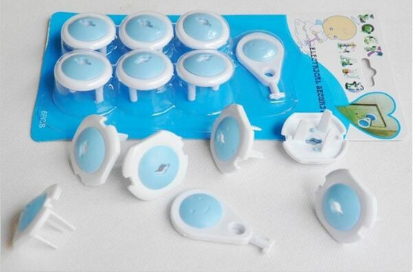 New 6 pcs Russian EU European Euro Standard Child Electric Socket Outlet Plug Two Phase Safe Lock Cover for Baby Kids Safety