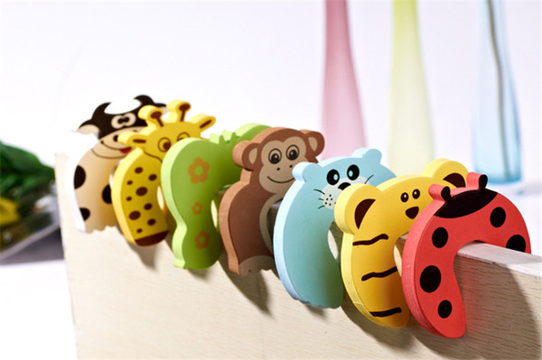 New Care Child kids Baby Animal Cartoon Jammers Stop Door stopper holder lock Safety Guard Finger 7 styles K0061