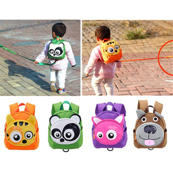 Cute Animal Shape Baby Toddler Safety Harness Leash Tether Anti-lost Children Modeling Strap Backpack School Bag