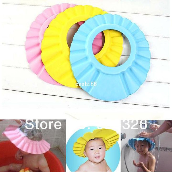 Lovely Soft Child Kid Shampoo bathroom Bath Cap Baby Wash Hair Shield Hat Shower cap 4478