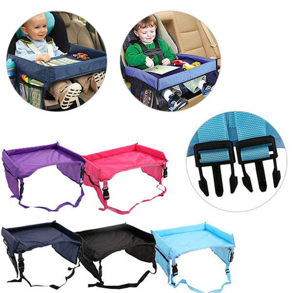 5 Color Baby Toddlers Car Safety Belt Travel Play Tray waterproof folding table Baby Car Seat Cover Harness Buggy Pushchair Snack LC783