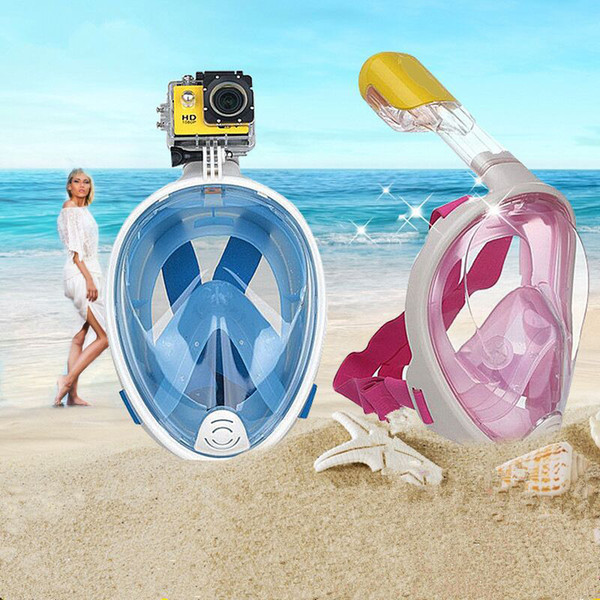 Kids Adult Diving Mask Underwater Scuba Anti Fog Full Face Diving Mask Snorkeling Set with Anti-skid Ring Snorkel