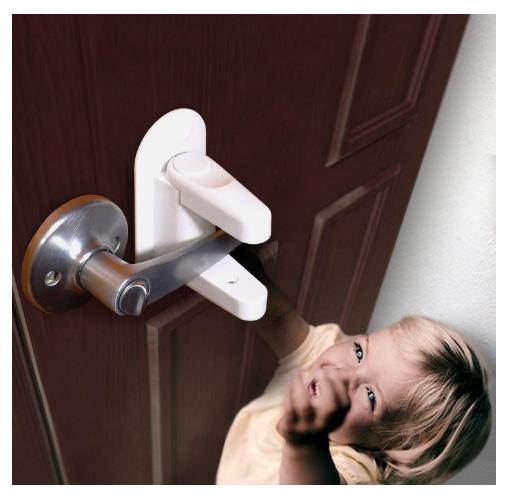 Children Safety Lock Door lever baby Door Handle Locks kids Safety supplies 2 pcs/set Door Locks GGA1005