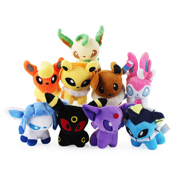 High Quality 100% Cotton 4.7 inch 12cm Eevee Umbreon Espeon Jolteon Vaporeon Flareon Glaceon Leafeon Sylveon Plush Toy For Child Gifts