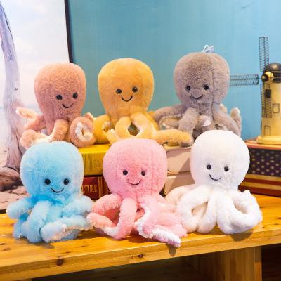 Cartoon Cute Marine Organism Doll 22cm Stuffed Plush Toys Six Colors Octopus Shaped Toy For Kids Adults Party Favor EEA427