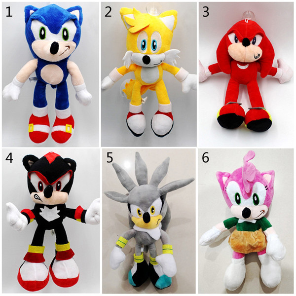 26cm Sonic Plush Toys Sonic the Hedgehog Stuffed Animals Dolls Hedgehog Sonic Knuckles the Echidna Stuffed Animals Plush Toys Kids Gift B1