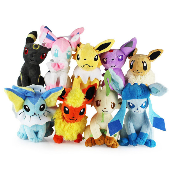 20cm / 8inch Plush Toys Stuffed Dolls Umbreon Eevee Toys Espeon Jolteon Vaporeon Flareon Glaceon Animals Stuffed Dolls