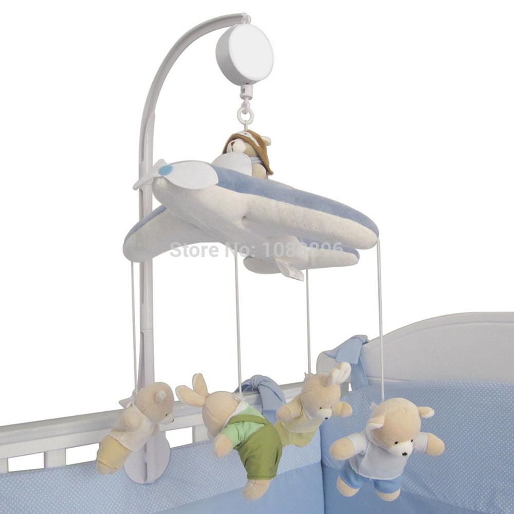 Wholesale-2015 New Fashion Baby Crib Mobile Bed Bell Holder Arm Bracket + Wind-up/Auto Music Box-Without Toys