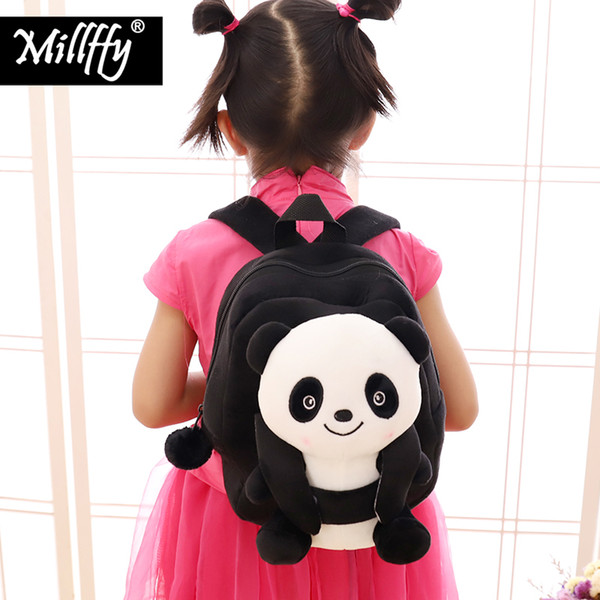 2019 Millffy New Arrival Kids Plush Panda Bear Backpack Toddler Kindergarden Children Animals Schoolbag Sackpack