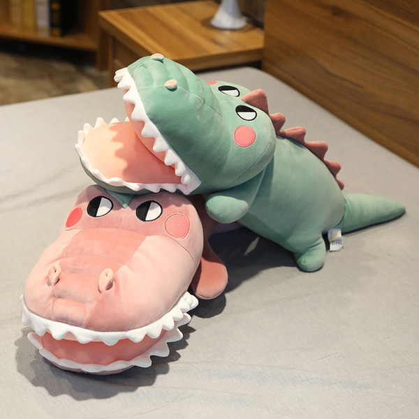 Cartoon feather cotton tusks crocodile doll mollusk sleeping pillow plush toy personality gift