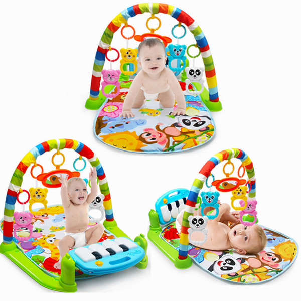 Baby Activity Gym Children's Play Mat 0-12 Months Developing Carpet Soft Rattles Musical Toys Activity Rug For Babies Games