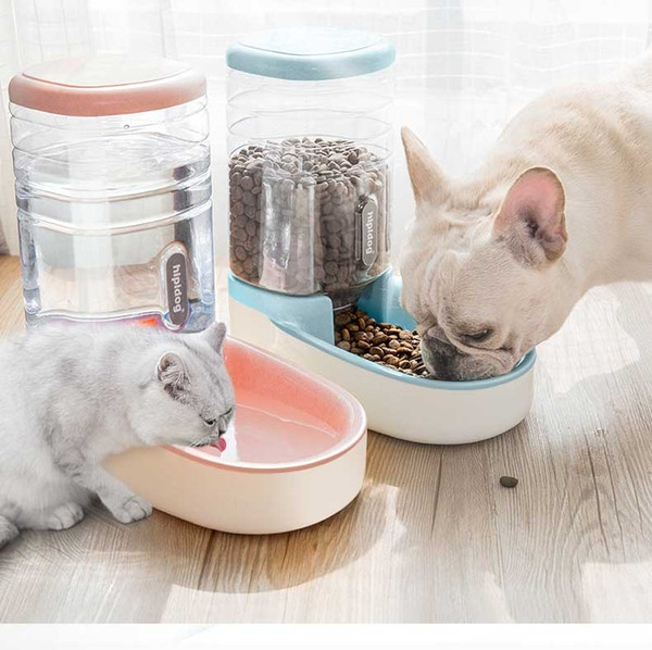 Pet Automatic Feeder Cat Dog Automatic Drinker Dog Bowl Cat Basin Water Feeding Combination Grain Bucket