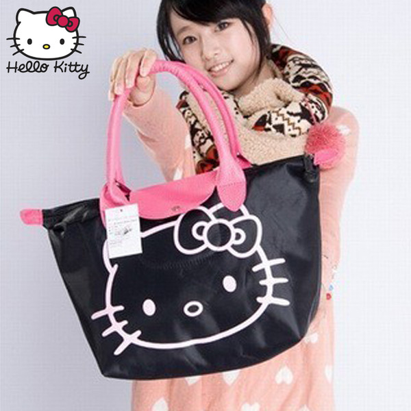 Hello Kitty Handmade New Style 2019 Woman Hand Bags Lovely Girls Shopping Bag Cartoon Portable Fashion Christmas Plush Backpack